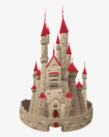 Transparent Castle Wall Png - Fantasy World Drawing Of Fairy, Png Download, Transparent PNG