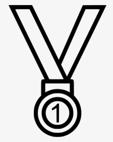 Medal Position Trophy Winner Gold First Award - Black And White Clipart Gold Medal, HD Png Download, Transparent PNG
