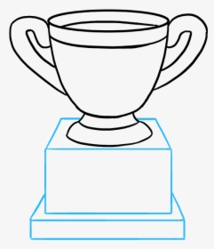 How To Draw Trophy - Drawing Of A Small Trophy, HD Png Download, Transparent PNG