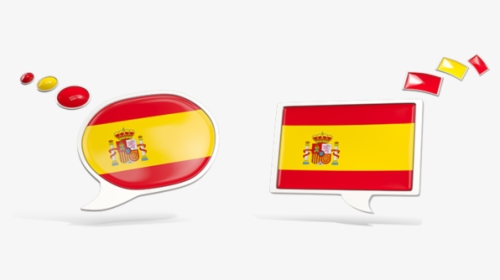 Two Speech Bubbles - Spanish Flag Speech Bubble, HD Png Download, Transparent PNG
