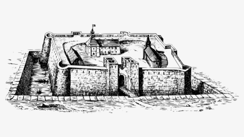 This Free Icons Png Design Of Castle - Fort Clipart Black And White, Transparent Png, Transparent PNG