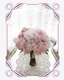 Silk Artificial Romantic Pink Peony And Rose Bridesmaid - Flower Girl Basket Design, HD Png Download, Transparent PNG