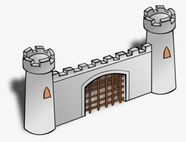 Fortress Drawing Transparent Png Clipart Free Download - Gate Clip Art, Png Download, Transparent PNG