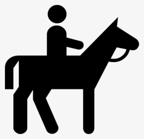 Horseman Silhouette - Horseback Riding Icon Png, Transparent Png, Transparent PNG