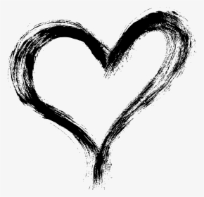 Hearts Png Black And White, Transparent Png, Transparent PNG