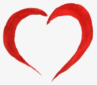 Painted Png Transparent - Red Heart Paint Png, Png Download, Transparent PNG