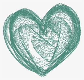 #heart #brush #drawn #green #aqua #sticker - Png Green Heart Brush, Transparent Png, Transparent PNG