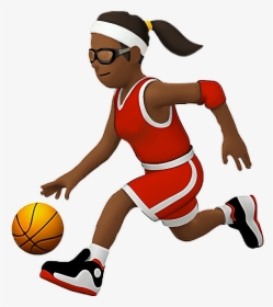 Clipart Volleyball Emoji - Basketball Girl Emoji, HD Png Download, Transparent PNG