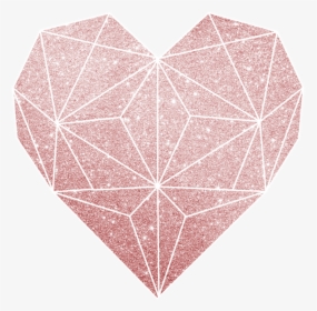 #love #heart #triangle #pink #gold #brush #glitter, HD Png Download, Transparent PNG