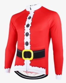 Santa Suit Long Sleeve Christmas Cycling Jersey - Santa Suit Transparent, HD Png Download, Transparent PNG