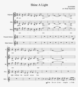 Shine A Light Banners Piano Sheet Music, HD Png Download, Transparent PNG