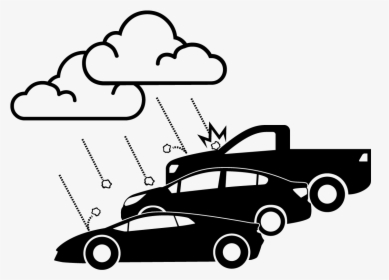 Transparent Hail Storm Clipart - Car Hail Damage Cartoon, HD Png Download, Transparent PNG
