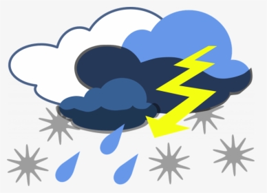 Thunderstorm Clipart Free Lightning Storm Thunder Free - Storm Clip Art, HD Png Download, Transparent PNG
