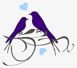Birds On A Branch Svg Clip Arts - Wedding Clipart Love Bird, HD Png Download, Transparent PNG