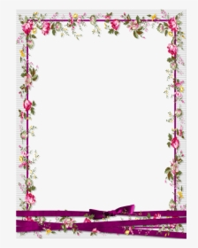 #mq #flowers #flower #bow #bows #ribbon #pink #frames - Frame Background Border Design, HD Png Download, Transparent PNG
