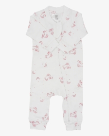 Pink Fox Footless Onsie - White Fox Pattern Baby Sleepsuit, HD Png Download, Transparent PNG