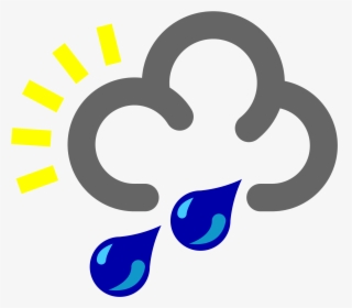 Transparent Raindrop Svg - Weather Symbol Of Shower, HD Png Download, Transparent PNG