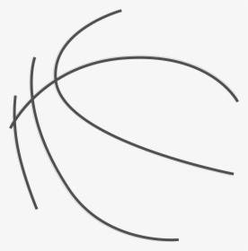 Basketball Black And White Basketball Hoop Clipart - Basketball Outline Clipart, HD Png Download, Transparent PNG