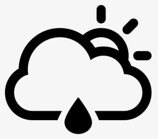 Cloud With Sun And A Raindrop - Iconos De Clima Png, Transparent Png, Transparent PNG