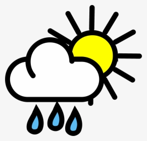 Rain Crafty Sun Pencil - Clip Art Weather, HD Png Download, Transparent PNG