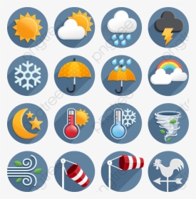 Weather Icons Png Transparent - Weather Icon Clipart, Png Download, Transparent PNG