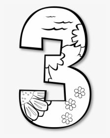 Boys Basketball Clipart Black And White Number - Number 3 Creation Day, HD Png Download, Transparent PNG