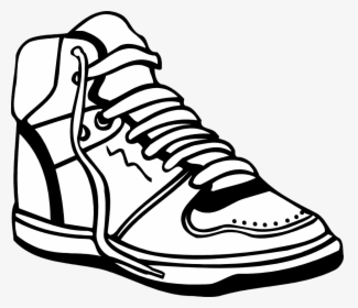 28 Collection Of Nike Basketball Clipart - Clipart Black And White Shoe, HD Png Download, Transparent PNG