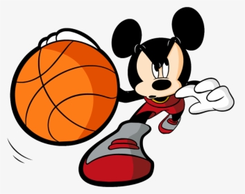 Basketball Cartoon Clip Art Black And White Library - Cartoon Characters Playing Sports, HD Png Download, Transparent PNG
