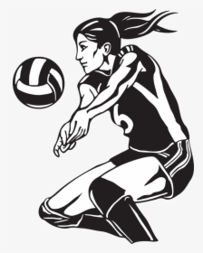 Volleyball Free Clipart Black And White Transparent - Volleyball Images Clip Art, HD Png Download, Transparent PNG