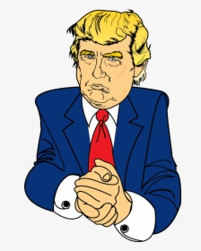 Clip Art Free Serious Looking Donald - Donald Trump Cartoon Clear, HD Png Download, Transparent PNG