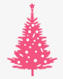 Pink Christmas Tree Vector, HD Png Download, Transparent PNG
