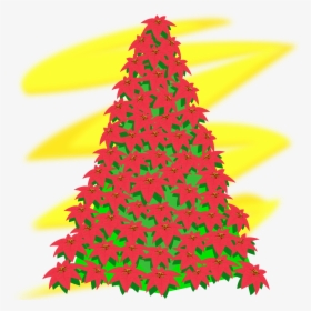 Clipart Flower Christmas Tree, HD Png Download, Transparent PNG
