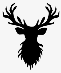 Deer, Reindeer, Silhouette, Christmas, Grunge, Winter - Silueta De Reno, HD Png Download, Transparent PNG