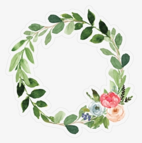 Wreath Ribbon Flower Bouquet Clip Art - Green Wreath Clip Art, HD Png Download, Transparent PNG
