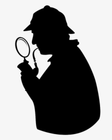 Detective Fiction Silhouette Clip Art - Magnifying Glass Sherlock Holmes, HD Png Download, Transparent PNG