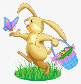 Easter Rabbit Clipart - Easter Bunny Transparent Background, HD Png Download, Transparent PNG