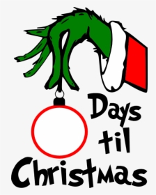 Grinch Face Png For Vinyl On Crocut - Grinch Countdown To Christmas Svg, Transparent Png, Transparent PNG