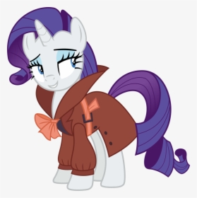 Transparent Detective Silhouette Png - My Little Pony Green Rarity, Png Download, Transparent PNG