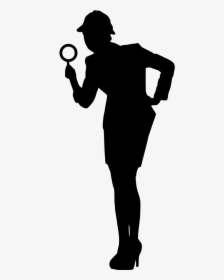 Female Detective - Silhouette Detective Png, Transparent Png, Transparent PNG