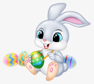 Clip Art Easter Bunny Cartoon - Png File Easter Bunny Png, Transparent Png, Transparent PNG