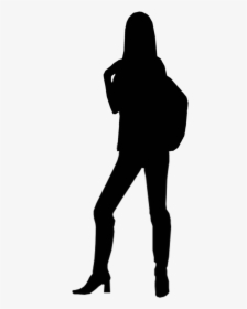 Silhouette Woman Clip Art - Teen Girl Silhouette Transparent, HD Png Download, Transparent PNG