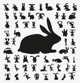 Rabbit Vector Image Silhouette, HD Png Download, Transparent PNG