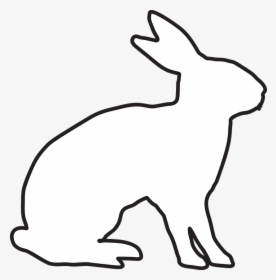 Rabbit, Animal, Bunny, Hare, Ears, Easter Holidays - Rabbit Silhouette Black On White, HD Png Download, Transparent PNG