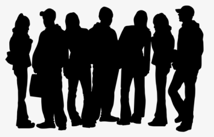 Teenagers Silhouette Png - Hanging Out With Friends Clipart, Transparent Png, Transparent PNG