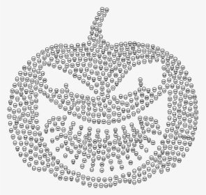 Evil Jack O Lantern Silhouette 4 Skull Emoji - Crpf Symbol Hd, HD Png Download, Transparent PNG