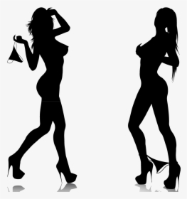 Clip Art Girls Silhouettes Bie Pinterest - Hot Girl Silhouette, HD Png Download, Transparent PNG