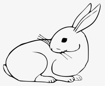 Rabbits Drawing Easter Bunny Transparent Png Clipart - Bunny Clipart Black And White Transparent, Png Download, Transparent PNG