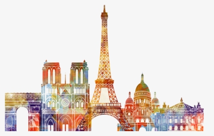 #paris #city #colorfulcity #silhouette #eiffeltower - Skyline Paris, HD Png Download, Transparent PNG