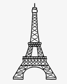 Paris Black Clipart - Torre Eiffel Para Dibujar, HD Png Download, Transparent PNG