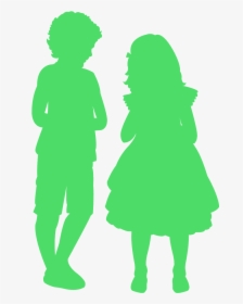 Green Silhouette Boy, HD Png Download, Transparent PNG